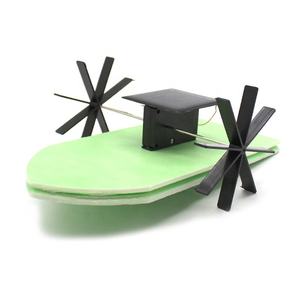 Bateau à rames solaire, puzzle scientifique et éducatif, jouets populaires faits à la main, kits de modèles de bateaux DIY - Product Image 3