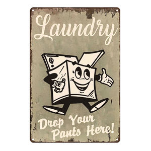 <span class=keywords><strong>Plaque</strong></span> en métal pour le linge, Vintage, Pub, étain, <span class=keywords><strong>Plaque</strong></span>, décor mural pour Bar, Pub, Club, homme, Cave, assiettes décoratives, SH006 - Product Image 4