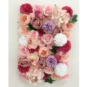 ดอกไม้ปลอมสำหรับตกแต่งบ้าน,ดอกกุหลาบประดิษฐ์ใส่ในงานแต่งงานกำแพงลายดอกไม้สำหรับตกแต่งบ้าน