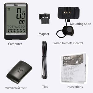 SUNDING SD-577C1 Không Dây Xe Đạp Máy Tính Không Thấm Nước LCD MTB Road Bike Đo Dặm Với Đèn Nền Thời Gian Nhiệt Độ 8 Ngôn Ngữ HOT - Product Image 3