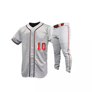 Conjunto de Uniforme de Béisbol Casual para Hombre, Bordado con Letras, Sin Botones - Product Image 2