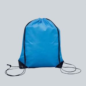 Logo Printing Draw String Shopping Nylon Recycled 210d Gift <b>Backpack</b> Waterproof Polyester Custom Logo Drawstring Bag - Product Image 3