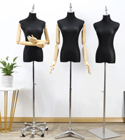 Robe de mariée en velours mobile Mannequin Buste pour vêtements-New Tailoring Lifeless Half Bust Woman for Sale