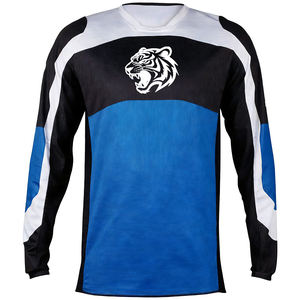 Jersey de Ciclismo <span class=keywords><strong>MTB</strong></span> de Secado Rápido, Manga Larga, Diseño Camuflado, Transpirable, para Descenso, Poliéster, para Hombre, OEM - Product Image 6