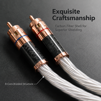 Ligne de fil RCA YIVO XSSH Audio Hifi 16AWGx8 Core tricotage haute pureté plaqué argent interconnection amplificateur CD câble Audio de Signal
