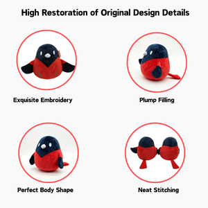 Peluche personalizzato a forma di rondine rotonda, giocattolo di peluche a forma di uccello, mascotte personalizzata OEM, peluche di uccello, mascotte personalizzata a forma di cartone animato. - Product Image 2