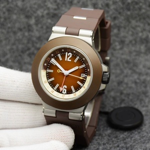 Montre automatique de luxe en aluminium pour homme, montre sport avec affichage double heure 24H et bracelet en caoutchouc - Product Image 3