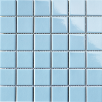 Mosaïque de piscine de haute qualité, design ligne d'eau bleue, pour projets de villas, hôtels et cours, antidérapante