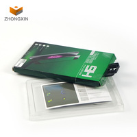 Boîte d'emballage en papier et verre trempé, couvercle pour téléphone portable de détail, 10 pièces