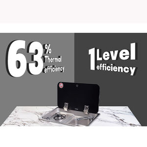 Estufa de Gas para <span class=keywords><strong>Autocaravana</strong></span> de Acero Inoxidable 304 con Tapa de Vidrio Templado, Estufa de Gas para Casa Rodante con Grosor de Pared de 0.8 mm, Estufa de Gas para Remolque - Product Image 6