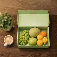 Boîtes d'expédition en carton ondulé écologiques vertes pour l'emballage alimentaire de produits frais et de cadeaux fruitiers
