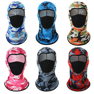 Couvre-chef en maille pour cyclisme, Lycra, soie glacée, protection solaire, masque facial respirant, unisexe, pour l'extérieur, toutes saisons - Product Image 4