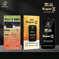 Super X ESD Anti-Statique HD Clair Protecteur D'écran 9H Film De Verre Trempé pour iPhone 16 Pro Max 17 air 15 Plus samsung Infinix