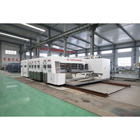 Machine de fabrication de boîtes en carton ondulé entièrement automatique à haute efficacité, neuve, avec unité de découpe et d'impression