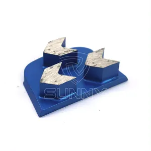 2024 wholesale trapezoid diamond grinding shoes 3 arrow customized grit diamond grinding tools for industrial