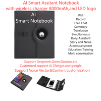 Carnet de notes à couverture rigide en cuir PU personnalisé AI Smart Speaker ChatGPT Students Diary Notebooks School for Mothers Day Gift