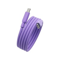 Câble de données magnétique adhésif en silicone en cuivre pur avec connecteurs Type-C pour iPhone 17 Android, charge rapide PD 240W