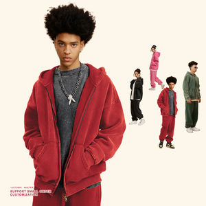 Sudadera con Capucha Personalizada con Logotipo, Estilo Vintage, Lavado Ácido, Poliéster/Algodón, 400g, Corte Holgado, Hombros Caídos, ODM - Product Image 4