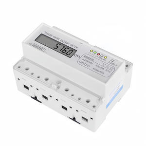 Compteur d'énergie triphasé 4 fils Dds576 3x200V/400V 5(100)A avec écran LCD, montage sur rail, pour usage domestique et commercial - Product Image 1