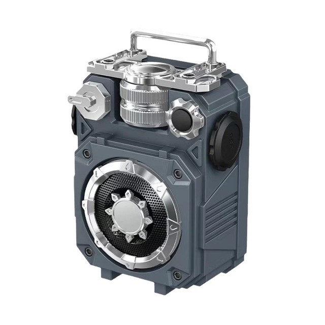 Cyber Mechanical Armor for Waterproof Subwoofer TF Card Outdoor Camping Portable Speaker with RGB LED
