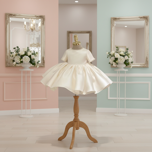 I bambini si vestono all'ingrosso in raso vestito da principessa elegante di lusso perlato per banchetto festa di nozze abbigliamento per bambina vestiti personalizzati - Product Image 5