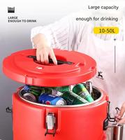 Glacière isotherme robuste ronde 5L 15L 25L 30L 40L 50L – Ensemble de seaux à glace pour boissons froides et chaudes, idéal pour l'extérieur, la bière et le vin