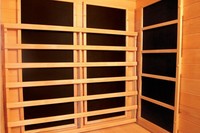 Salle de sauna infrarouge lointain, sauna sec à vapeur sèche pour 2-3 personnes