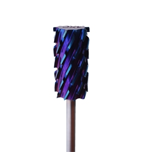 Fraise à ongles électrique rotative en diamant, ultra-affûtée, grande tête, grand cylindre, 4XC, en carbure de tungstène, nano bleue - Product Image 5