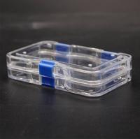 10X6X2.3cm Transparent En Plastique Réutilisable Dentaire Laboratoire Fournitures Dentaire Pont Orthodontique Membrane Emballage Boîte pour Placage Emballage