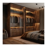 Armoire coulissante en verre trempé et acier à deux, trois ou quatre panneaux avec miroir – Offre Spéciale