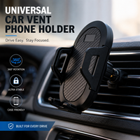Support de téléphone universel 3 en 1 pour porte-gobelet de voiture 360 °   Support de téléphone portable flexible et rotatif pour grille d'aération de voiture