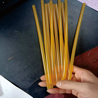 Bâtons de colle thermofusible transparents, fins, en silicone, adhésifs, de qualité industrielle, en matériau thermoplastique pour les travaux manuels DIY