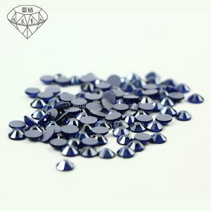 ASFAS126 Sappire Satin Brillant Hot Fix Strass Verre de qualité Durable et élégant pour les vêtements thermocollants Chaussures Sac Embellissement - Product Image 1
