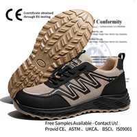 Chaussures de travail industrielles à embout d'acier, légères, respirantes, en maille, antidérapantes, anti-perforation, pour l'utilisation en usine et en entrepôt