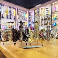 Chicha en métal de luxe de style arabe, élégante et haut de gamme, avec éclairage LED pour salon, bar, fête, boîte de nuit, chicha intérieure