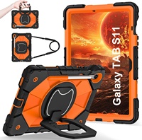 Housse de protection antichoc robuste avec béquille et bandoulière pour Samsung Galaxy Tab S11 S10 FE A11 Plus 10,9 pouces