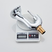 Robinet de lavabo haut de gamme en cuivre, design moderne et minimaliste, à monter sur le plan, monotrou, avec finition en peau de serpent et design esthétique en céramique