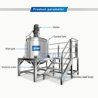Cuve d'émulsification à cisaillement élevé, Cuve d'émulsification à homogénéisation sous vide avec agitation, Cuve d'émulsification à chauffage électrique, Mélangeur cosmétique