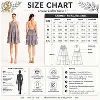 Robe Courte Bohème Sans Manches pour Femme, Col Halter, Dentelle Crochetée, Superposée, Coupe Évasée, Lavande, Idéale pour les Vacances à la Plage (OEM/ODM)