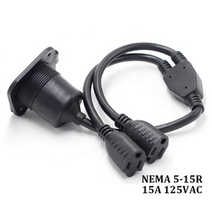 15A 250V 14AWG Wasserdichtes NEMA 5-15R bis US 3-poliges Verlängerung kabel Kupfer leiter PVC-Isolierung für industrielle Haushalts geräte - Product Image 3