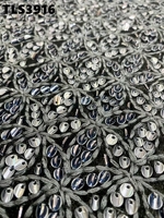 Vestidos de Novia al Por Mayor con Lentejuelas Doradas Brillantes y Tela de Encaje Bordado para Ropa de Mujer en Colombia