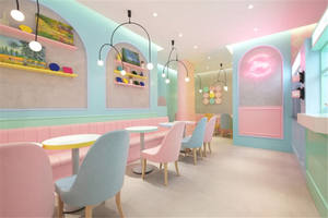 Decorazioni Carine per Negozi, Design Personalizzato per Gelaterie Rosa, Allestimento per Yogurt Gelato, Caffetterie e Negozi di Tè al Latte - Product Image 3