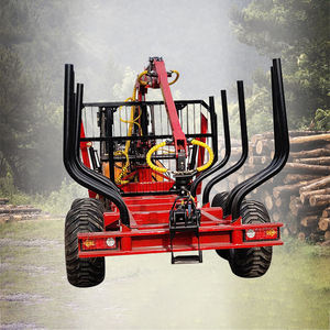 Высокоэффективный, экономичный, reboque grua com garra para toras, бревенчатый вагон с крановым захватом, деревянный прицеп с краном - Product Image 5