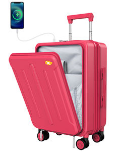 Valise MGB moderne à roulettes, légère, ouverture frontale, 20 pouces, avec port USB, extensible, coque rigide en PC, pour <span class=keywords><strong>cabine</strong></span>, aéroport, affaires - Product Image 1