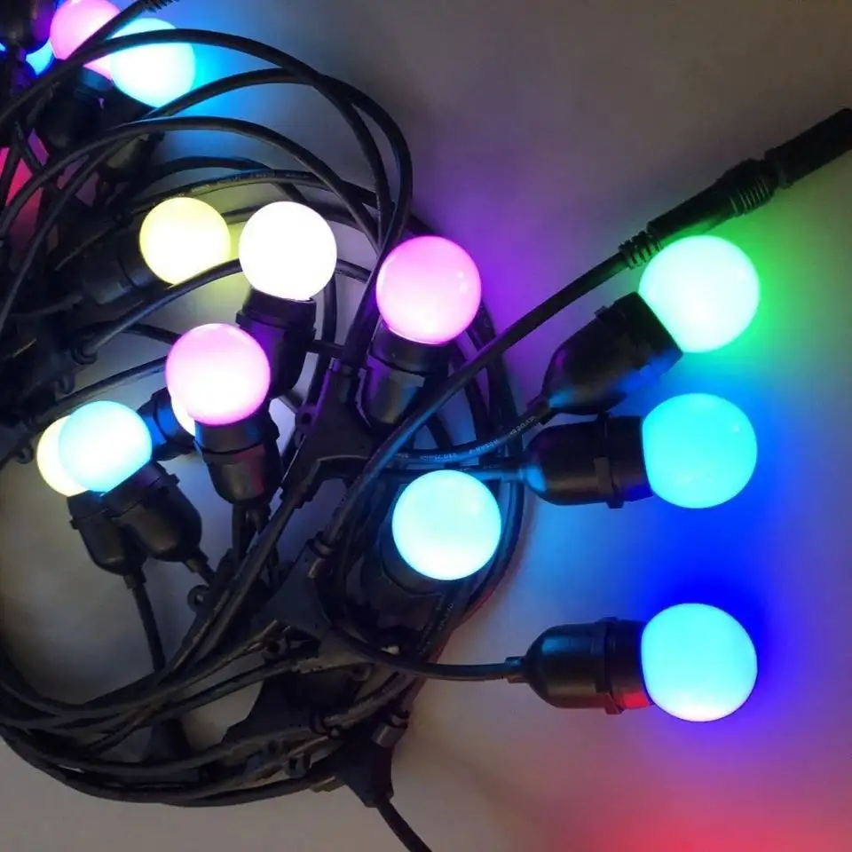 Low Voltage Commercial Holiday DC Plug Waterproof IP44 G50 Globe string light Festoon Light String G50 LED garland string light