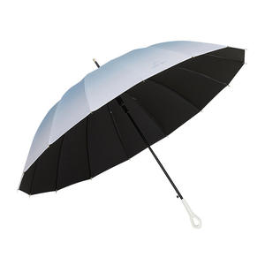 <span class=keywords><strong>Parapluie</strong></span> solaire à 16 baleines, droit, <span class=keywords><strong>petit</strong></span> et frais, protection solaire UV, double usage, caoutchouc noir, pour hommes - Product Image 1