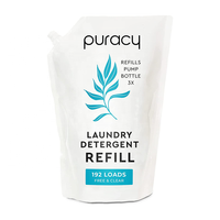 Emballage de liquide en poudre de savon à lessive recyclé personnalisé de 500ml 1L sac à succion à bec verseur sacs de recharge pour lavage sachets à bec verseur pour détergent