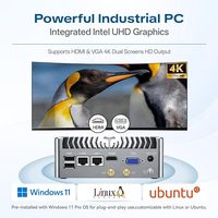 Mini PC industriel sans ventilateur, Core I5-8250U, Châssis robuste entièrement en aluminium, Windows 11 Pro 64 bits