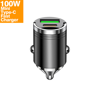Mini <span class=keywords><strong>Cargador</strong></span> de Coche USB <span class=keywords><strong>Tipo</strong></span> <span class=keywords><strong>C</strong></span> de 100W con 2 Puertos de Carga Rápida para iPhone, <span class=keywords><strong>Xiaomi</strong></span>, Huawei - QC3.0 Mini PD con Salida de <span class=keywords><strong>18W</strong></span>, 20W, 30W - Product Image 3