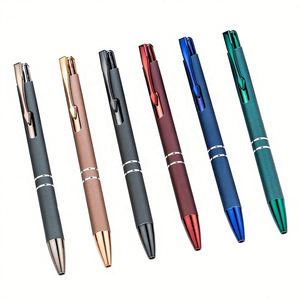Two-coil Push Aluminum Metal Promotional <b>Ballpoint</b> <b>Pen</b> 1.0mm Tip-Advertising Gift for Hotels - Product Image 1